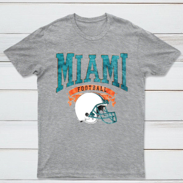 Vintage Football Hometown Team Print T-Shirt