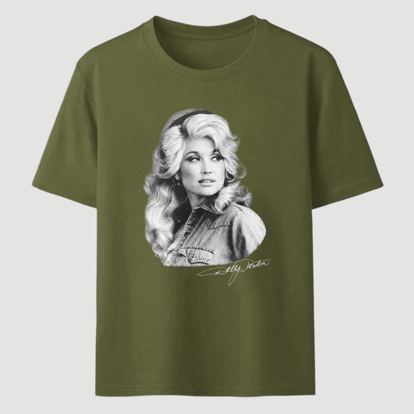 Vitage Dolly Parton Portrait Style 80s Country Music T-Shirt